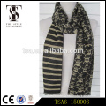 black and white two side ladies fashionable viscose scarf with skulls distributors in china